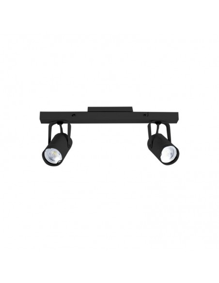 APLIQUE PARED TILCARA 2 LUCES DICRO GU10 NEGRO 35CM
