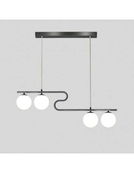 COLGANTE UPS LED 4 LUCES G9 80CM X120CM NEGRO