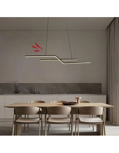 COLGANTE LED SEVERENCE 22W 105CM NEGRO BLANCO...