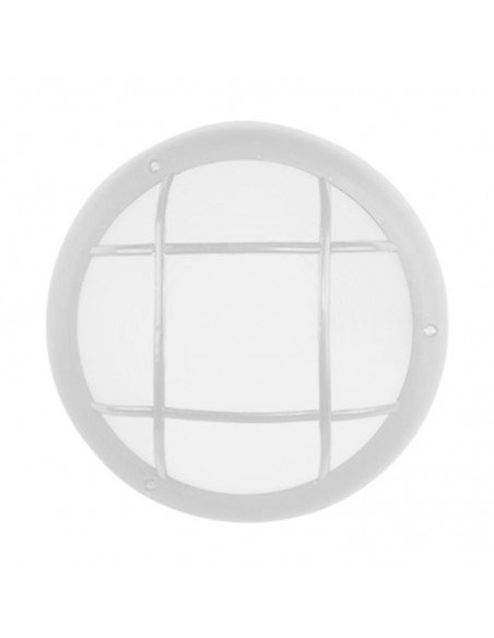 TORTUGA REDONDA POLIPROPILENO C/ REJA ARO ALTO BLANCO E27