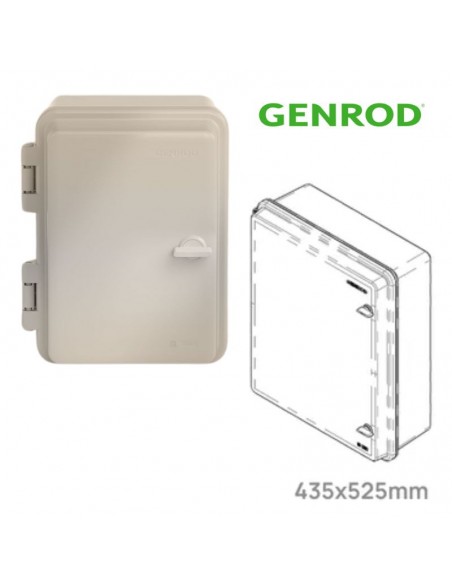 GABINETE QUADRI  PVC IP65 P/54 MOD 43,5X52,5X18 CM GENROD