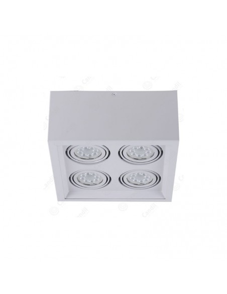 PLAFON ECUA DICRO 4 LUCES BLANCO CANDIL
