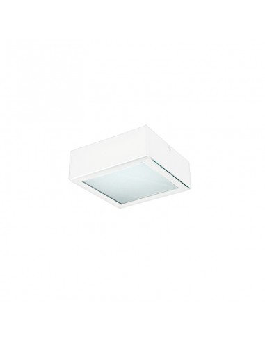 PLAFON CUADRADO BLANCO 30CM 4 LUCES E27 (4590) ***