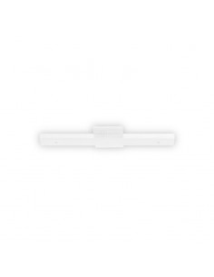 BASE BARRAL 2 LUCES BLANCO LISO  35CMS