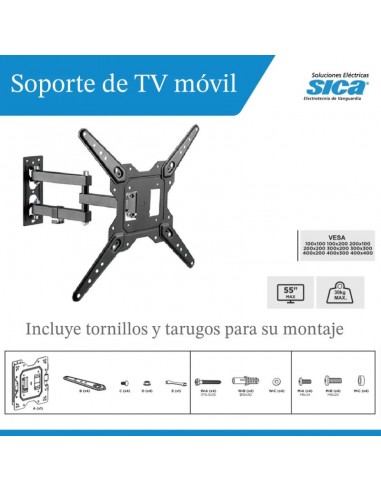 SOPORTE TV  23-55" BRAZO PIVOT 30KG