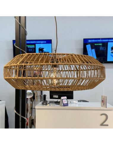 COLGANTE CAMPANA J2 70X20 HILO KRAFT MARRON