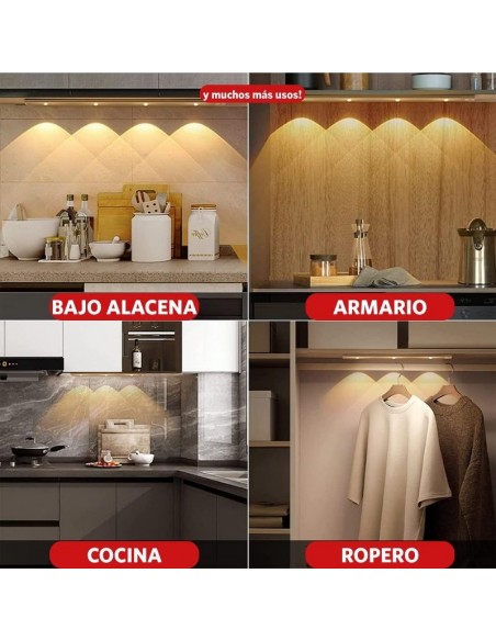 BAJO ALACENA LED 4L 60CMS SENS.MOV. USB DIMMER 3 INTENS