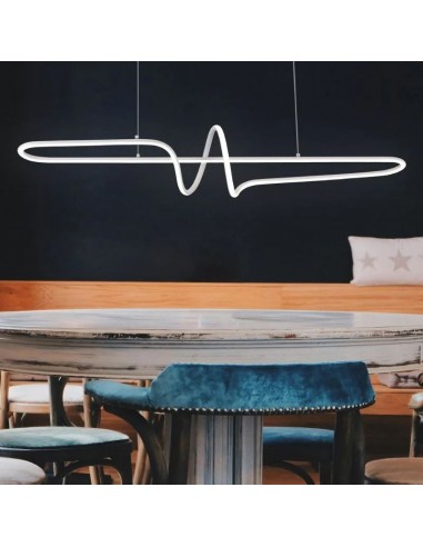 COLGANTE LED INFI 42W NEGRO 1000X200MM BLANCO...