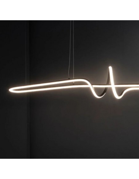 COLGANTE LED INFI 42W NEGRO 1000X200MM BLANCO DINAMICO