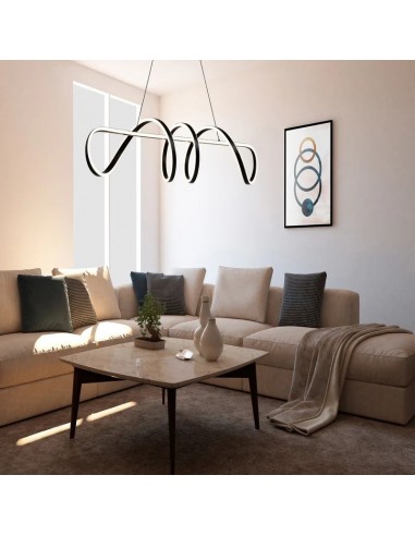 COLGANTE LED TREVOR 83W NEGRO 1000X220MM DINAM....