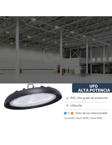 COLGANTE INDUSTRIAL UFO 100W 3000 - 4000 - 6500...