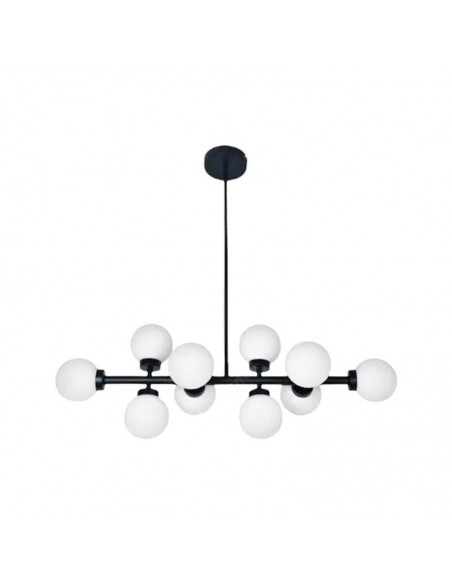 COLGANTE BALL G9 10 LUCES LINEAL NEGRO TEX CANDIL