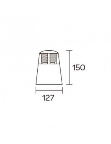 FAROLA ALUMINIO 2065 G9 NEGRO 15CM