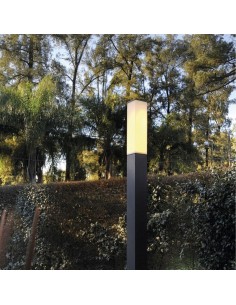 FAROLA ALUMINIO 2440 E27 NEGRO 100CM 2