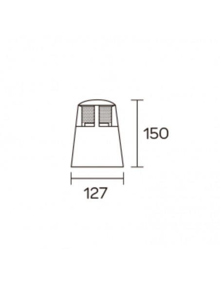 FAROLA ALUMINIO 2065 G9 ALUMAT 15CM
