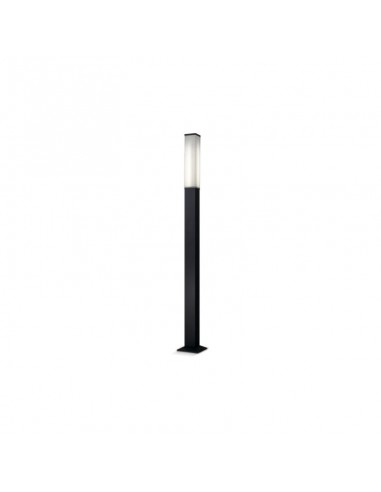FAROLA ALUMINIO 2440 E27 NEGRO 200CM
