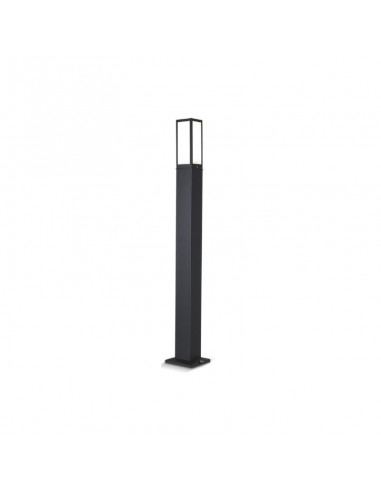 FAROLA ALUMINIO 2420 E27 NEGRO 200CM