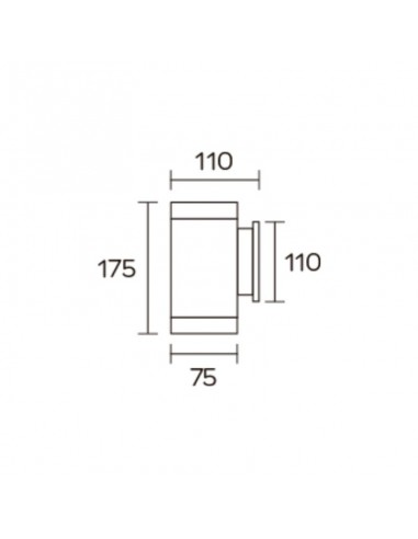 APLIQUE BIDIRECCIONAL 2025 2 LUCES GU10 NEGRO...
