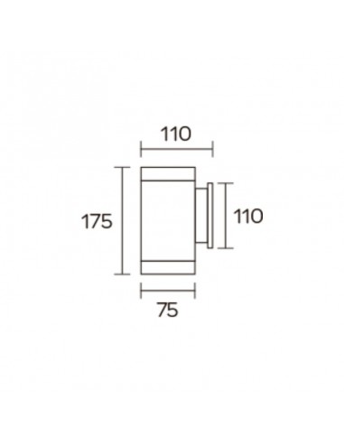 APLIQUE UNIDIRECCIONAL 2025 1 LUZ GU10 NEGRO FW