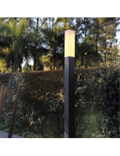FAROLA ALUMINIO 2440 E27 GRAFITO 200CM 2