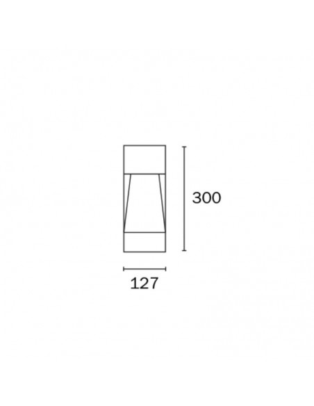 FAROLA ALUMINIO 2320 DICRO GU10 NEGRO 30CM