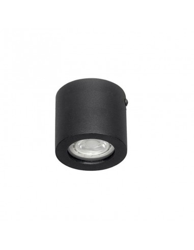 PLAFON TECHO ALUMINIO GU10 REDONDO NEGRO (225/P)
