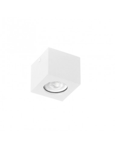 PLAFON TECHO ALUMINIO GU10 CUADRADO BLANCO (225/P)