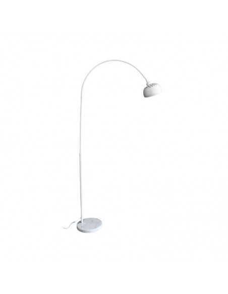 LAMPARA DE PIE ARQUEADA BASE MARMOL BLANCO ROCK L