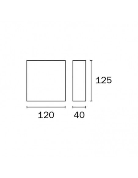 APLIQUE BIDIRECCIONAL CHATO 2850 1 LUZ G9 NEGRO ALUMINIO