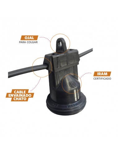 GUIRNALDA VINTAGE VAINA CHATA 10XE27 5MTS