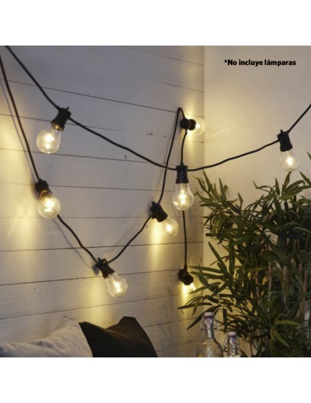 GUIRNALDA VINTAGE VAINA CHATA 10XE27 5MTS