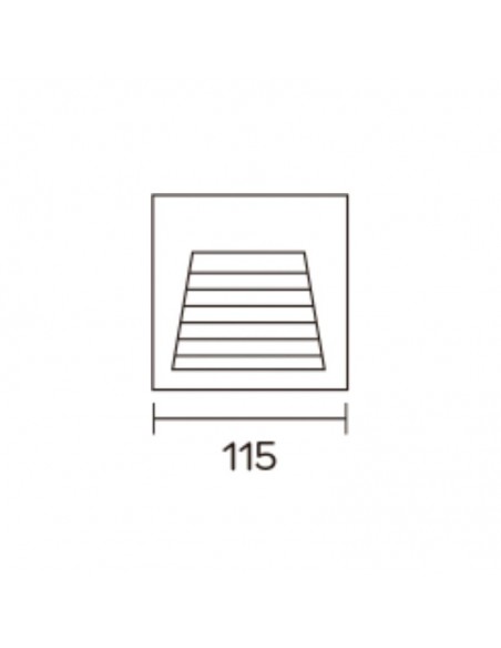 APLIQUE PARED EMBUTIR 2800/B G9 (AL) NG.