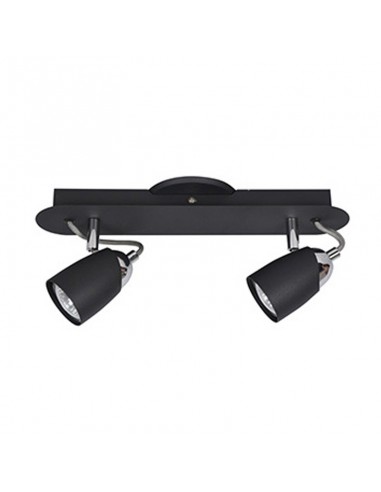 APLIQUE PARED KONUS 2 LUCES GU10 NEGRO