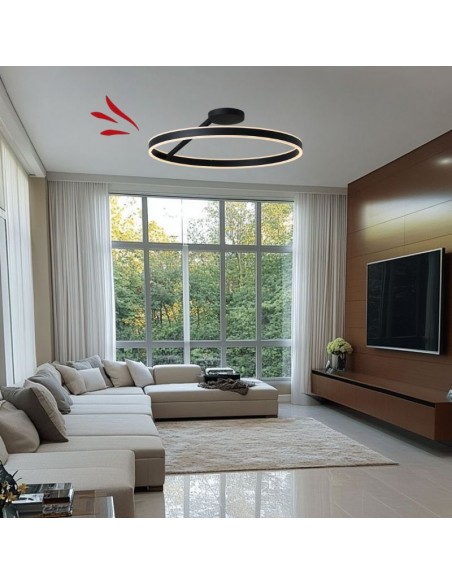 PLAFON LED VITTA NEGRO 66W 40CMS 3000K 4000K 6500K