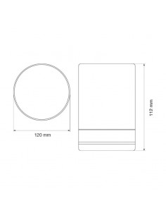 PLAFON AR-111 CILINDRICO ALUMINIO 3010/P NG TEXT 2
