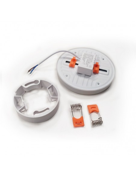 PLAFON APLICAR O SEMI EMBUTIR REDONDO 32W 21,5CM LUZ CALID.