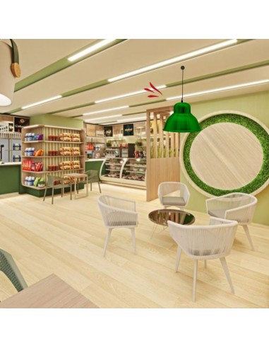 COLGANTE CAMPANA INDUSTRIAL ALUMINIO VERDE 28CM...