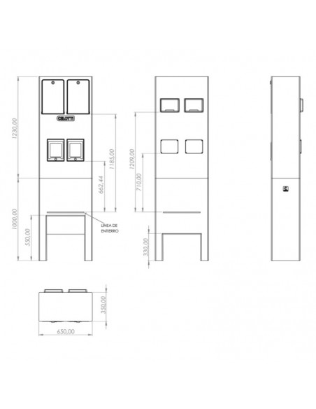 PILAR PREMOLDEADO TRIFAS ATUCHA-II C/ CAJA MED Y TMG