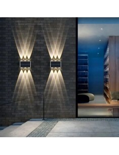 APLIQUE LED SOLAR BIDIRECCIONAL 6LED IP65 3000K 4000K 6500K 2