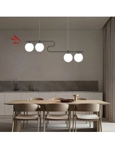 COLGANTE UPS LED 4 LUCES G9 80CM X120CM NEGRO 2