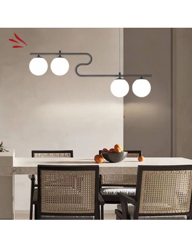 COLGANTE UPS LED 4 LUCES G9 80CM X120CM NEGRO