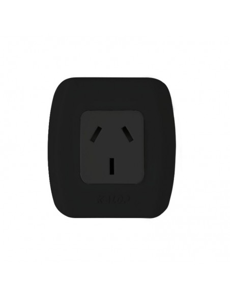 LLAVE EXTERIOR TEKNA NEGRO 1 TOMA 10 AMP - KALOP