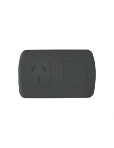 LLAVE EXTERIOR TEKNA NEGRO 1 PUNTO Y TOMA - KALOP