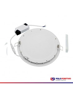 PANEL DE EMBUTIR LED REDONDO BLANCO 12W FRIO 6000K 17CM 2