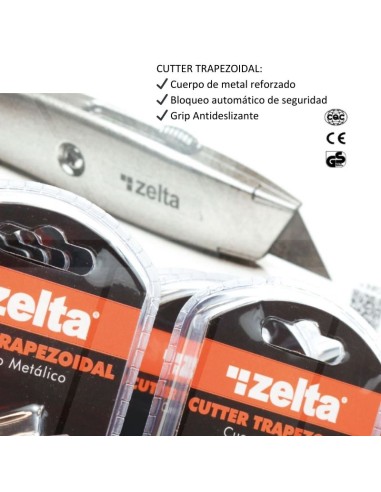 CUTTER PROFESIONAL IMPORTADO GRIS HOJA TRAPEZ