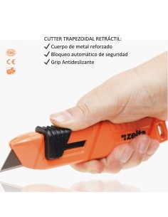 CUTTER PROFESIONAL IMPORTADO NARANJA HOJA TRAPEZ 2