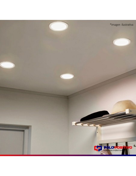 PANEL DE EMBUTIR LED REDONDO BLANCO 12W FRIO 6000K 17CM