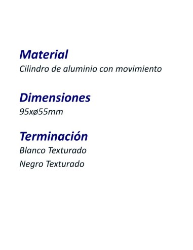 CABEZAL DICRO CILINDRICO M-100 BLANCO TEXT