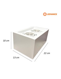 PLAFON CARDANICO DICRO 2 LUCES BLANCO 2