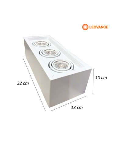 PLAFON CARDANICO DICRO 3 LUCES BLANCO